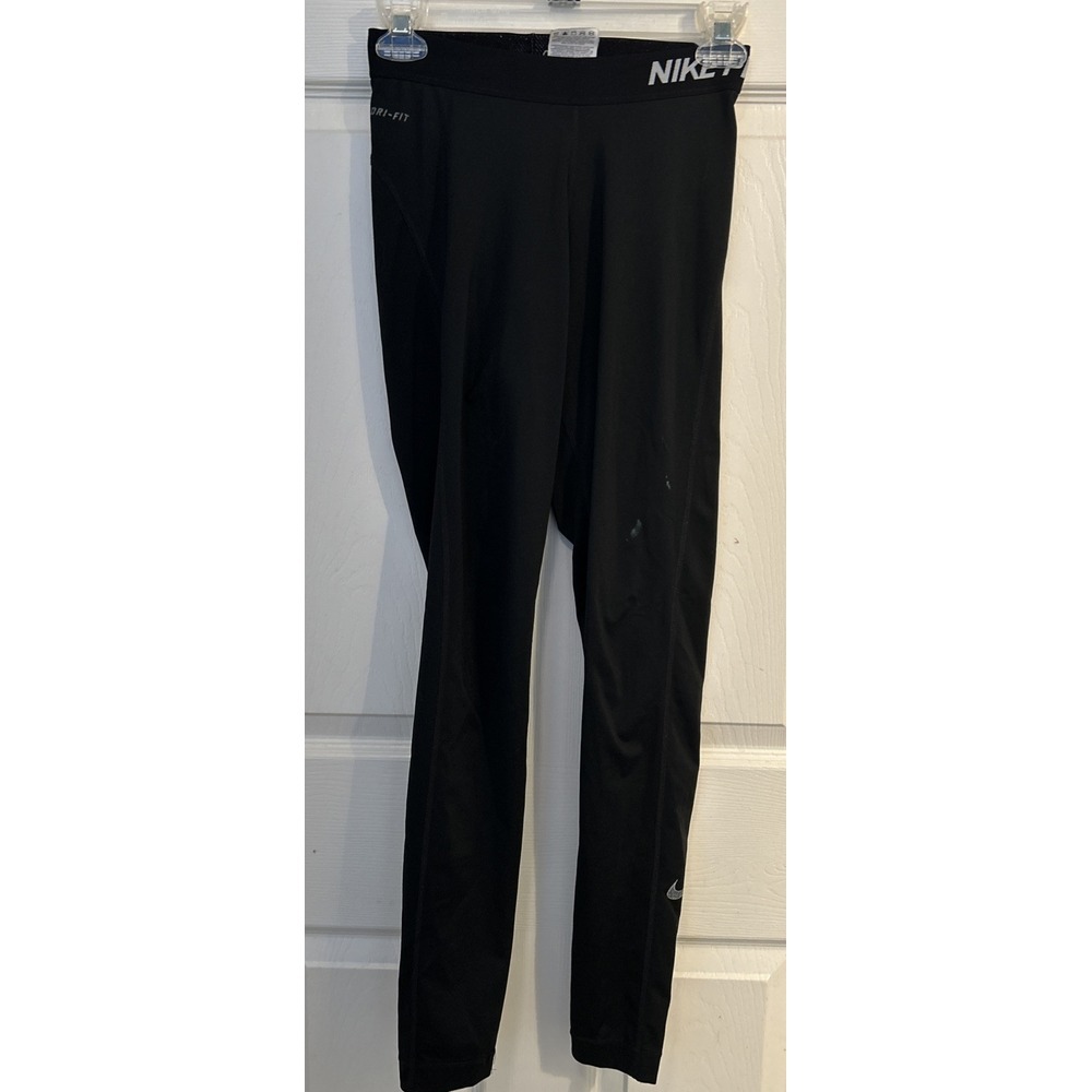 Nike Pro Black Cropped Training Running Yoga Capri 589367-010 Women's‎ Small